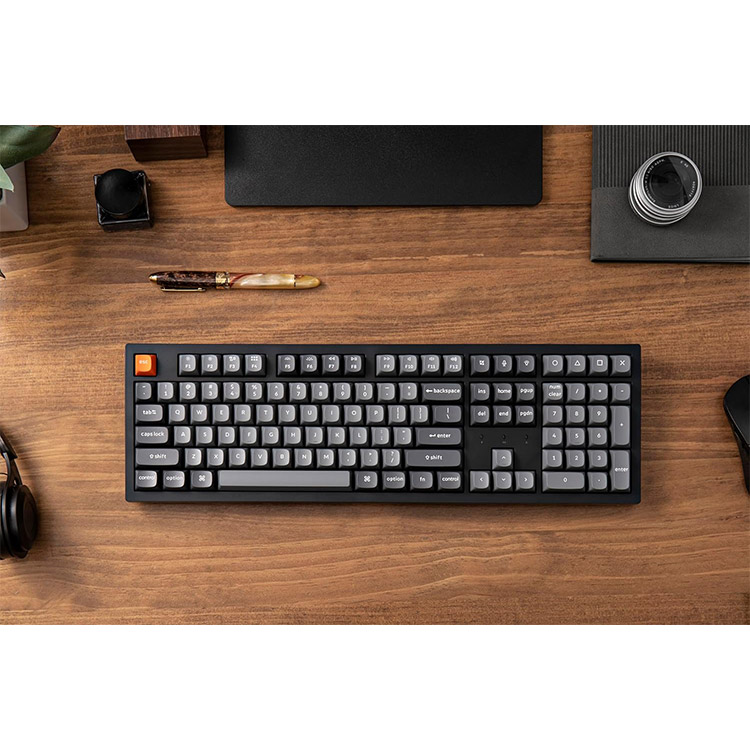 خرید کیبورد Keychron K10 Max RGB - بی‌سیم - سوییچ مکانیکی Super Red با قابلیت تعویض سریع - سیاه